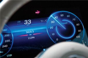 Mercedes EQE SUV instrument cluster